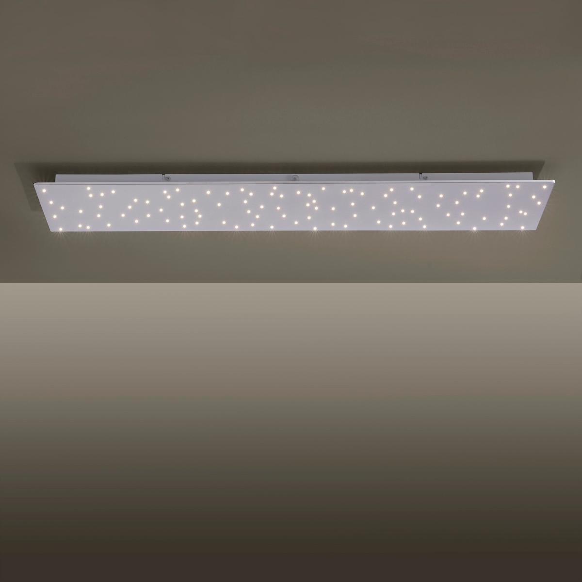 Deckenleuchte Sparkle max. 19 Watt - Silberfarben, Design, Metall (100/25/4cm)