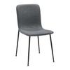 Stuhl Nele Grau Leinenoptik Gepolstert - Schwarz/Grau, MODERN, Holz/Textil (43/83/56cm) - Bessagi Home