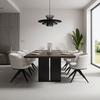 STOL MED ARMSTÖD NELA - grå/svart, Modern, metall/trä (62/77/62cm) - Bessagi Home