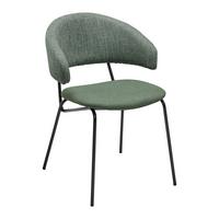 KRZESŁO ELLA - zielony/czarny, Modern, metal/drewno (53/79/61cm) - Bessagi Home