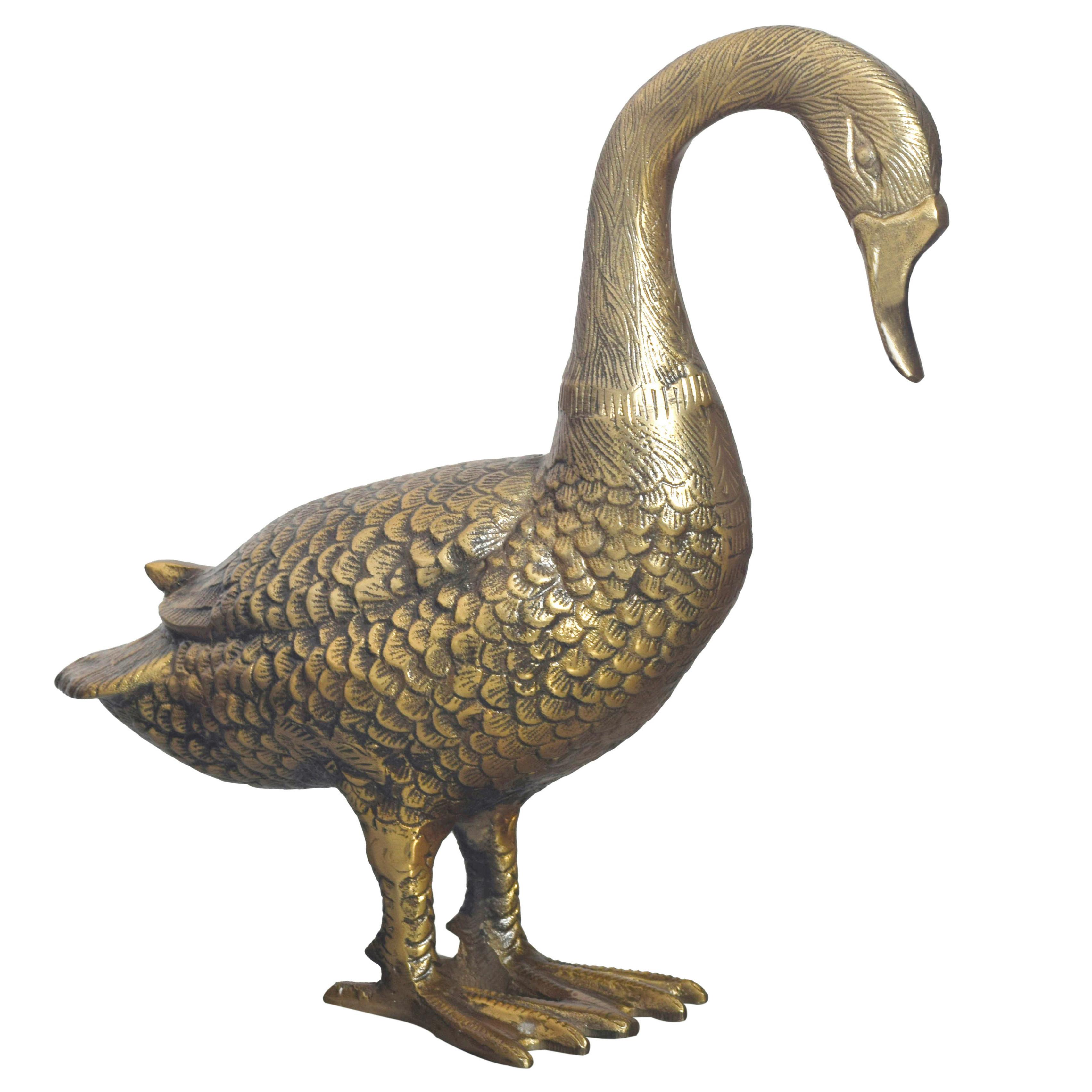 DEKOTIER DEKOFIGUR GANS - Goldfarben, Design, Metall (46/42/19cm) - Livetastic