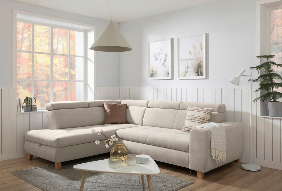 Coltar LUGO - crem, Modern, plastic/lemn (205/98/266cm) - Mömax