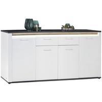 Servantă Alassio - alb/grafit, Modern, material pe bază de lemn (203,6/86,2/40,5cm) - Mömax
