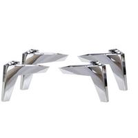 ZESTAW NÓG UNIT  -HOM IN- - kolor chromowy, tworzywo sztuczne (12cm) - Hom`in