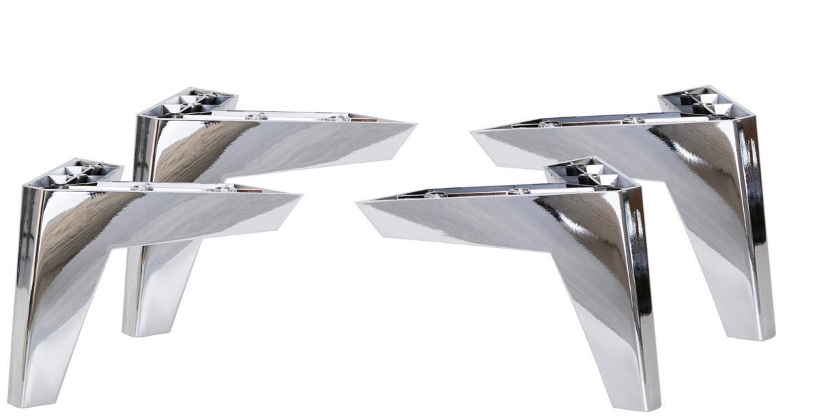 ZESTAW NÓG UNIT  -HOM IN- - kolor chromowy, tworzywo sztuczne (12cm) - Hom`in