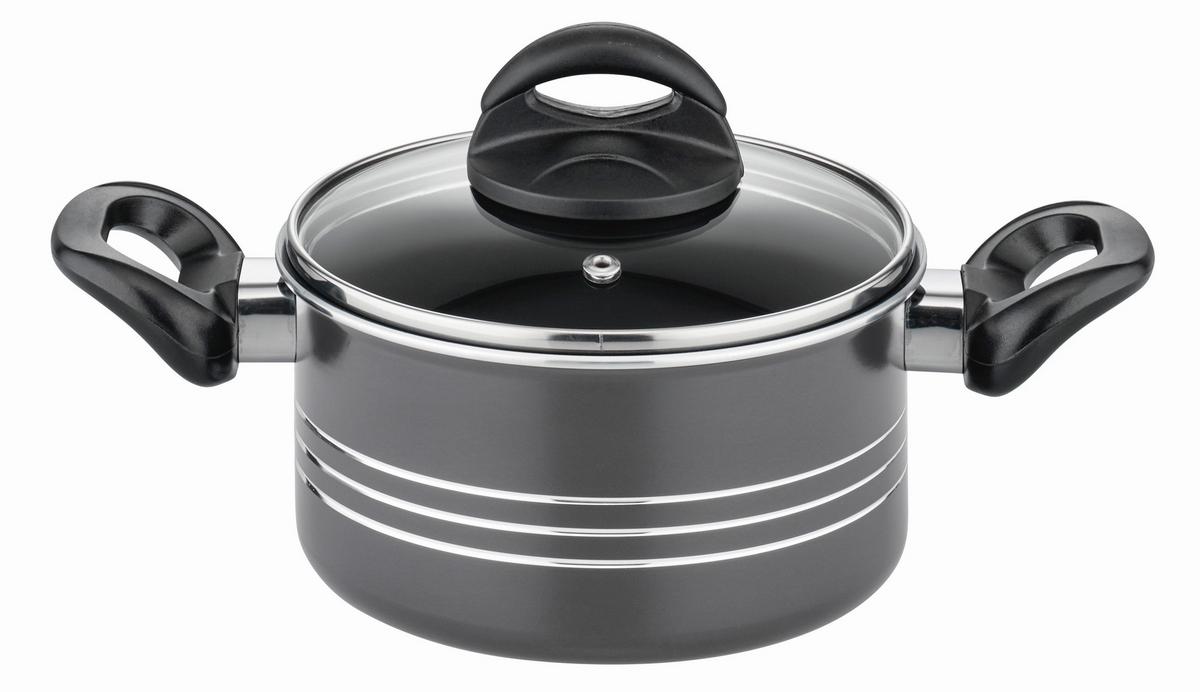 Set Posod S Kuhinjskimi Pripomočki Milano Grey - siva, Basics, kovina - GSW