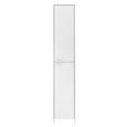 Hochschrank in Weiß - Chromfarben/Weiß, MODERN, Holzwerkstoff/Metall (37/198/20cm) Hochschrank in Weiß - Chromfarben/Weiß, MODERN, Holzwerkstoff/Metall (37/198/20cm)
