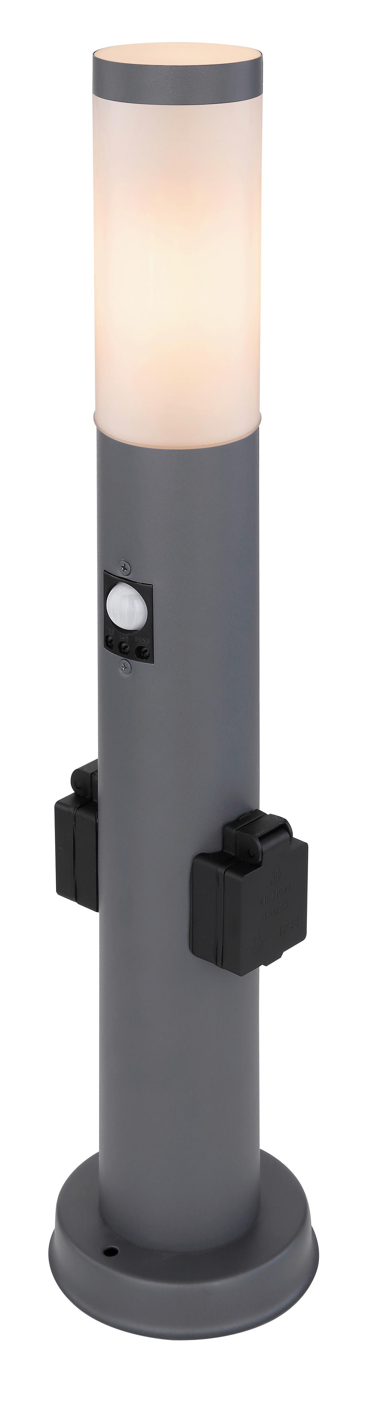 Außenleuchte Boston in Anthrazit max. 23 Watt - Anthrazit/Opal, Basics, Kunststoff/Metall (13,1/60cm) - Globo
