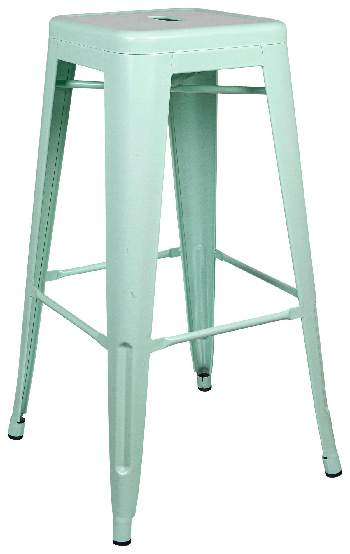 Barski Stol Vantaggio High Brush, Pastelno Zelena, Mat - črna/pastelno zelena, Basics, kovina (44/77/44cm) - MID.YOU
