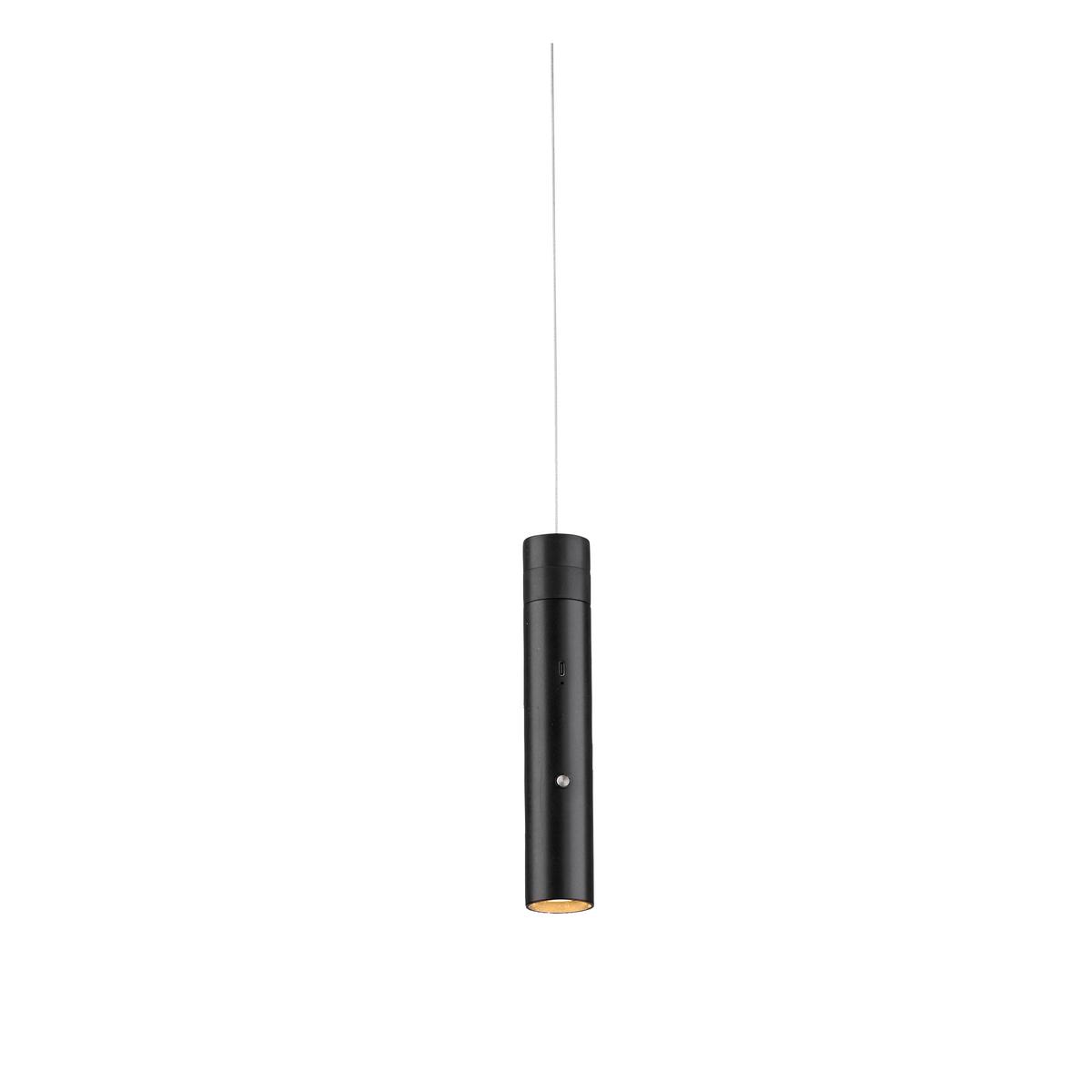 LAMPA WISZĄCA LED 18281-18 ATTACH - czarny, Design, tworzywo sztuczne/metal (4/4/60-200cm)