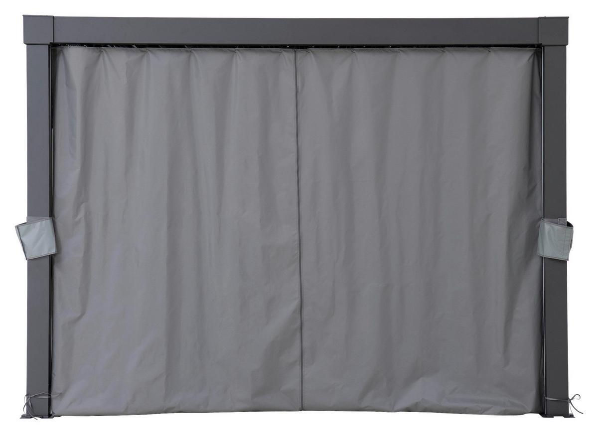 Vorhang Matterhorn Grau ca. 290x210 cm - Grau, Basics, Kunststoff (290/210cm) - Modante