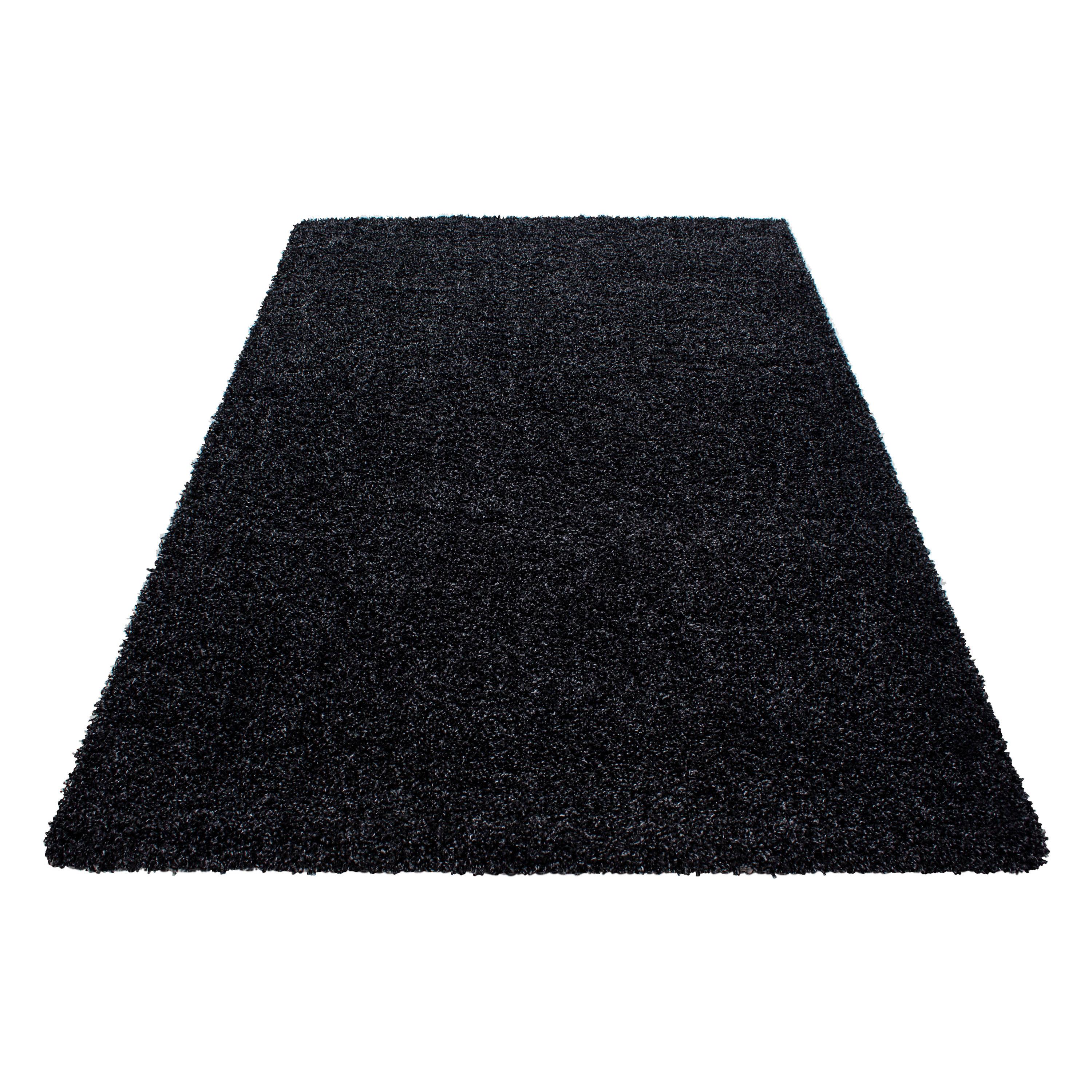 Hochflorteppich Life Anthrazit ca. 80x250cm - Anthrazit, KONVENTIONELL, Textil (80/250cm) - Novel