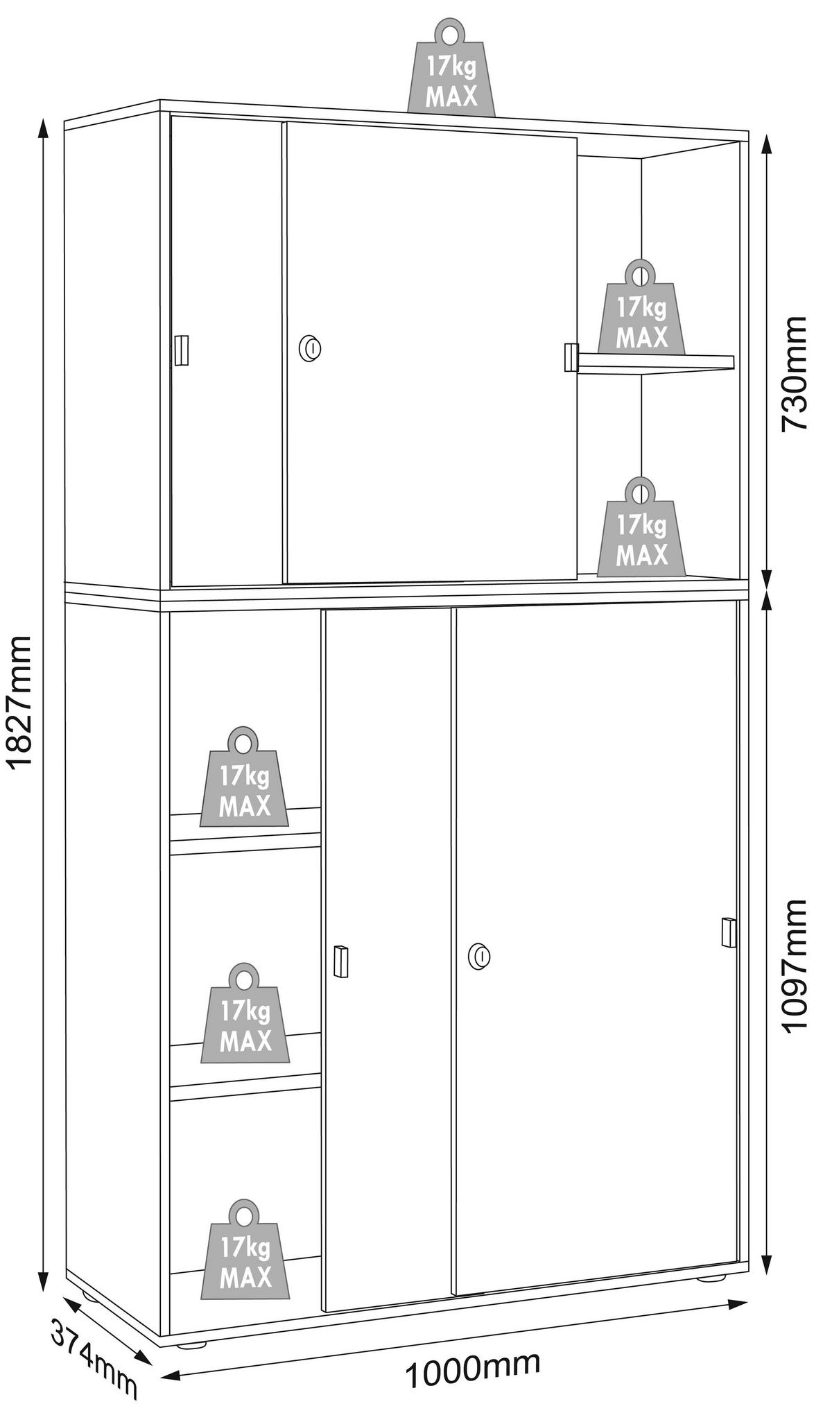 Omara Za Čevlje Salia, Antracit, Barva Hrasta - srebrne barve/črna, Design, umetna masa/leseni material (100/183/37cm) - MID.YOU