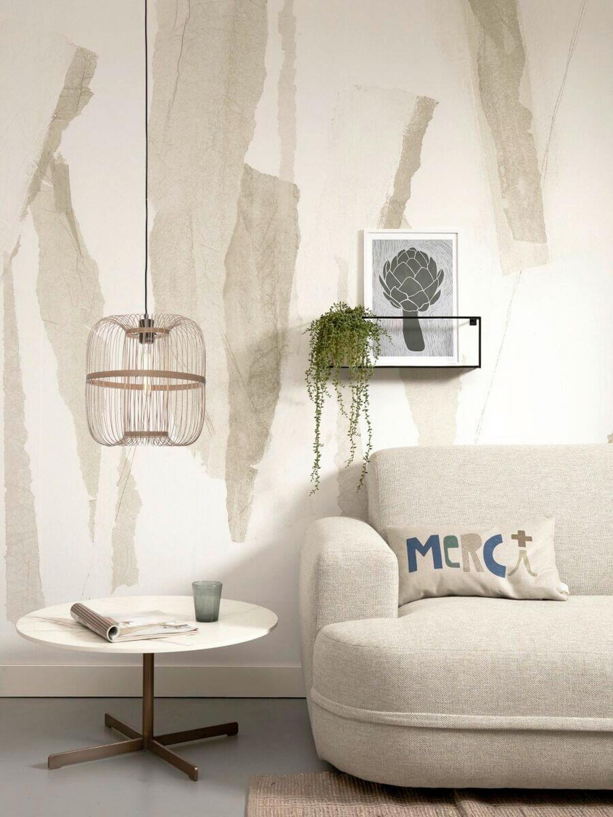 Viseča Svetilka Hokkaido, Naravna Barva - naravne barve, Trend (25/38cm) - Good & Mojo