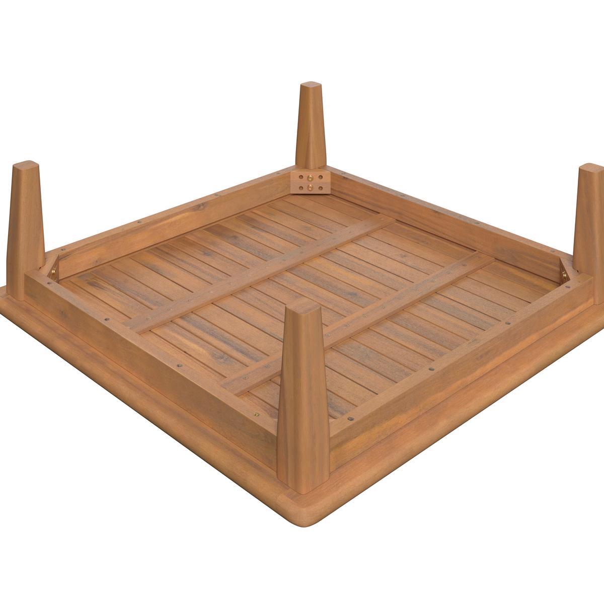 Loungegarnitur Chris Akazie/Beige Echtholz - Beige/Akaziefarben, MODERN, Holz (80/80/26cm) - Mömax