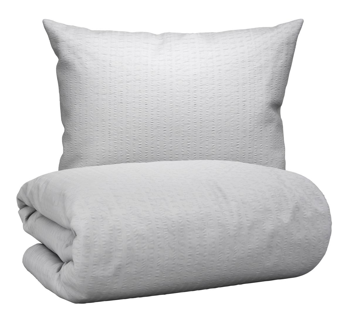 BETTWÄSCHESET GISELA - Hellgrau, Textil (160/210cm) - Modern Living