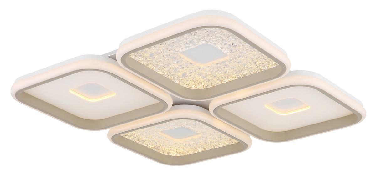 Led Stropna Svjetiljka Mosaiko - bijela/boje pijeska, Design, metal/plastika (54/54/7,8cm) - Globo