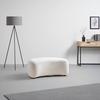 Hocker Leonas in Beige - Beige/Schwarz, MODERN, Kunststoff/Textil (102/42/66cm) - Premium Living