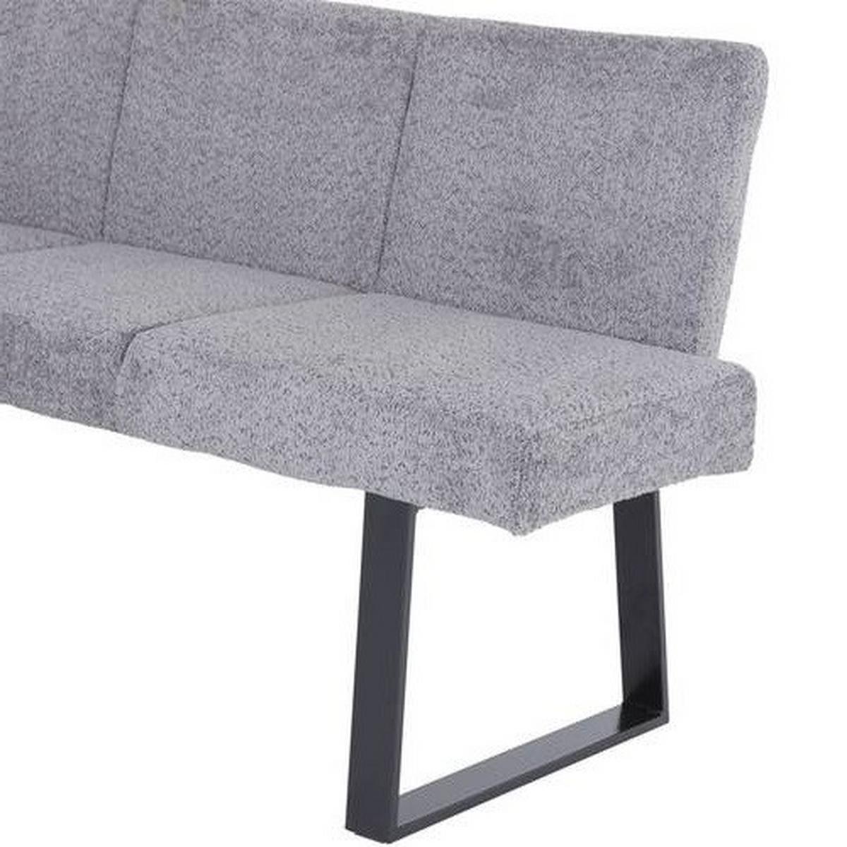 ŁAWKA NAROŻNA TAMPA - czarny/szary, Modern, metal/tkanina (202/160cm) - MID.YOU