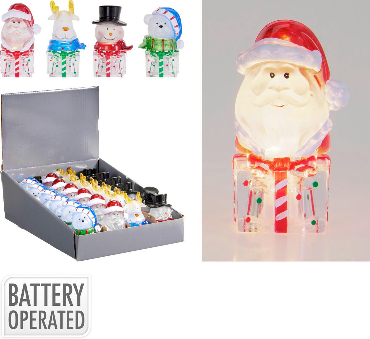 LED Karácsonyi Figura Xmas - többszínű, műanyag (5/9cm)