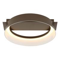 Led Stropna Svjetiljka Syrakus - smeđa/opalna, Design, metal/plastika (26/25/7,5cm) - Globo
