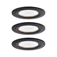 Deckenleuchte Nova max. 6,5 Watt, 3-teilig - Schwarz, Basics, Metall (7,8cm) - Paulmann