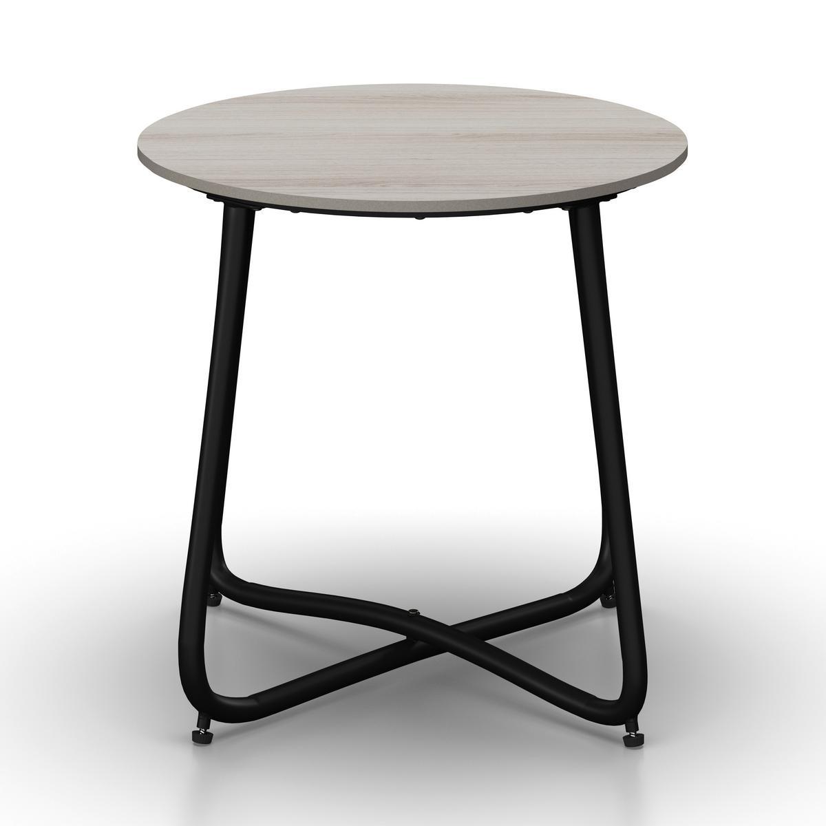 Gartenbeistelltisch Pine Grau/Schwarz - Schwarz/Grau, MODERN, Kunststoff/Metall (50/49,5/50cm) - Bessagi Garden