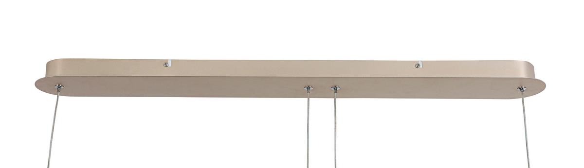 LAMPA WISZĄCA LED LAKEWOOD *DK* - szampanowy/przezroczysty, Design, tworzywo sztuczne/metal (82/55/150cm) - Dieter Knoll