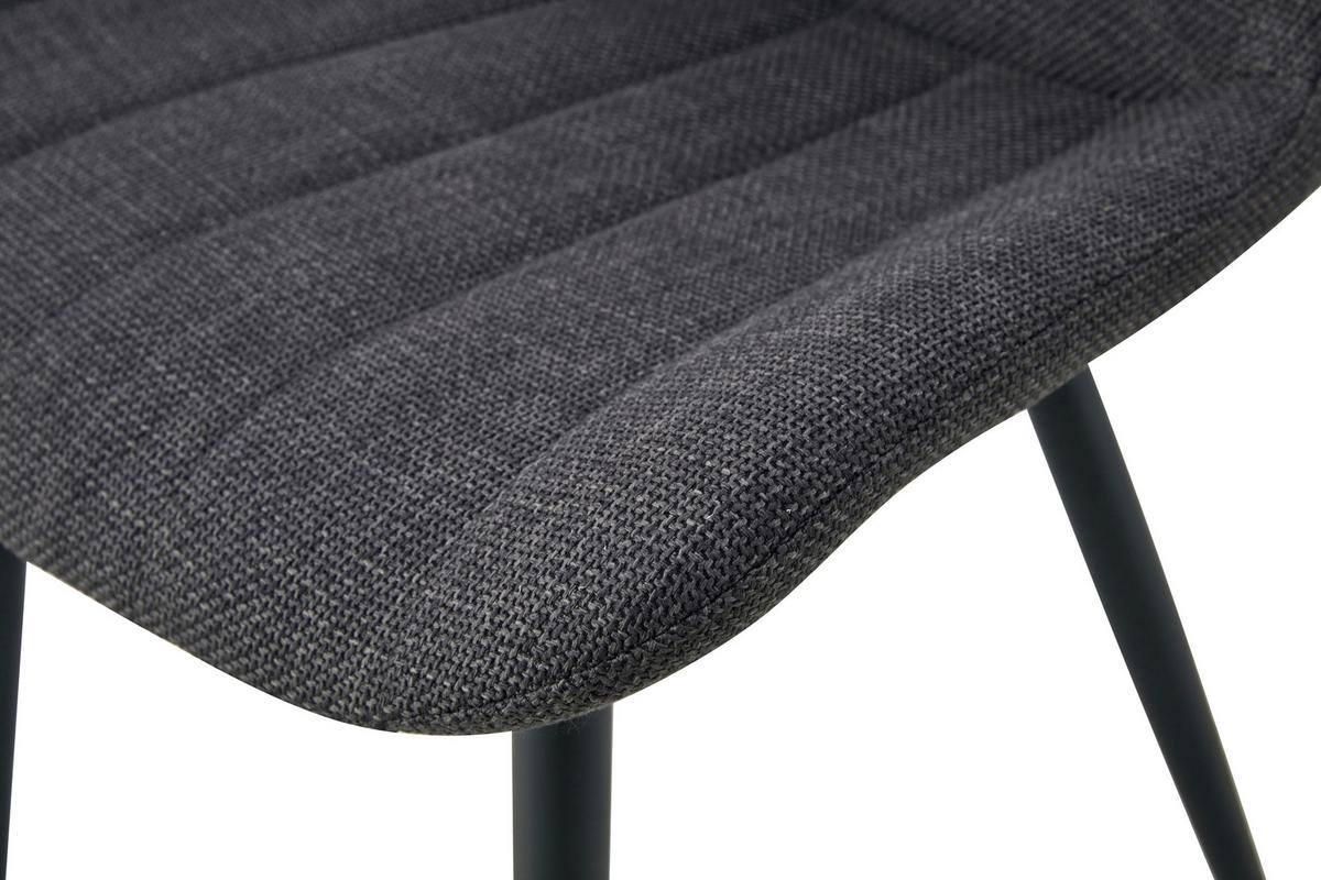 Set Stolov Lotta, Antracit, 2 Kos - črna/antracit, Moderno, kovina/tekstil (53/86/59cm) - MID.YOU