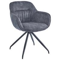 Stolica S Rukonaslonima Nadja - siva/crna, Moderno, metal/tekstil (62/83/63cm) - Mömax