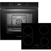 Backofenset ASET7006600l ca. 59,5/59,5/56,5 cm Schwarz - Schwarz, Trend, Glas/Metall (59,5/59,5/56,5cm) - Respekta