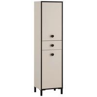 Hochschrank EDDA Creme/Beige - Beige/Creme, MODERN, Holzwerkstoff/Metall (40,3/163,3/33,0cm) - MID.YOU