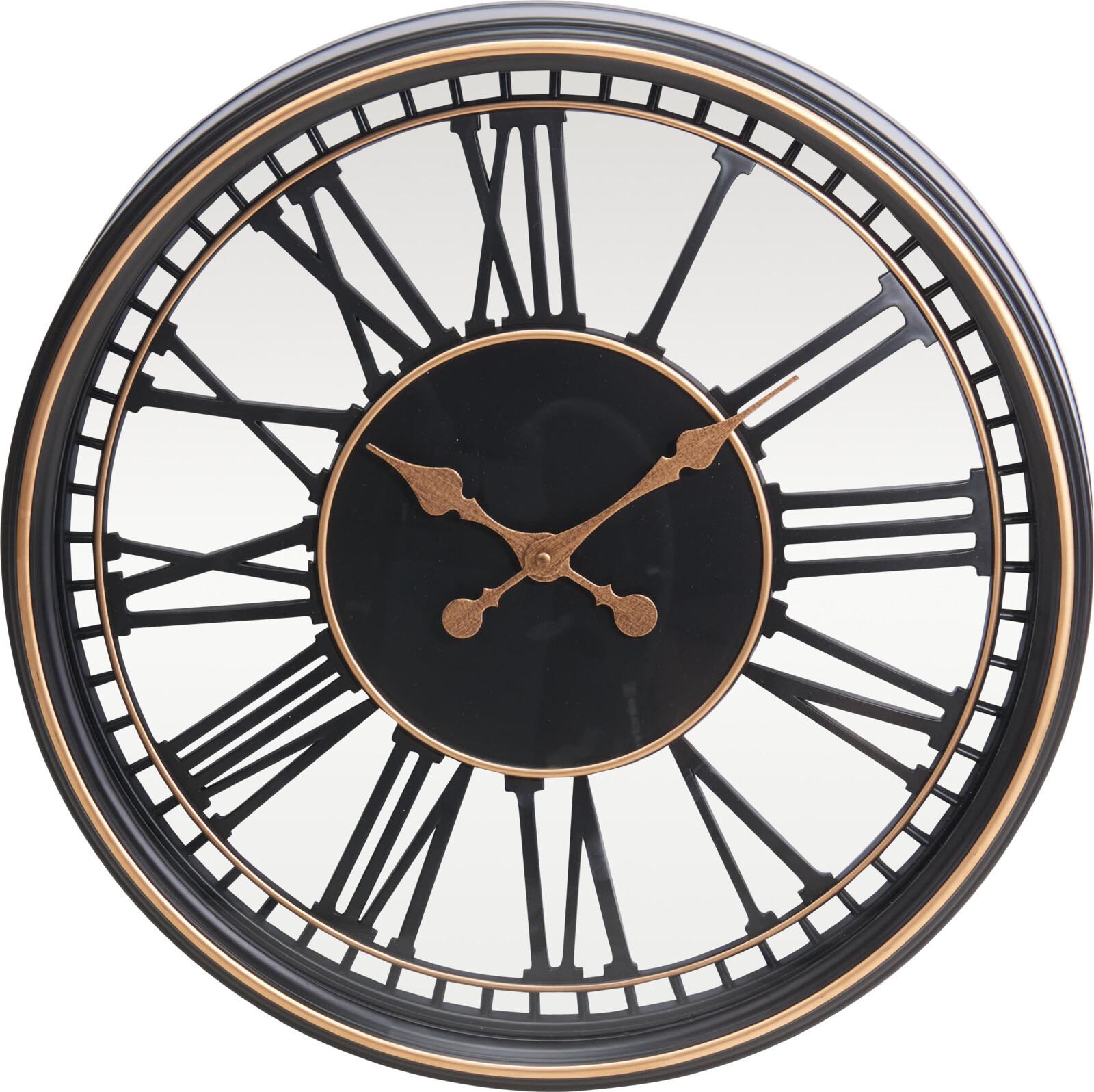Zidni Sat Silent - crna, Moderno, plastika (49,5cm)