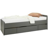 Bett In Anthrazit Ca. 90x200cm - Anthrazit, Konventionell, Holzwerkstoff (90/200cm) - Based