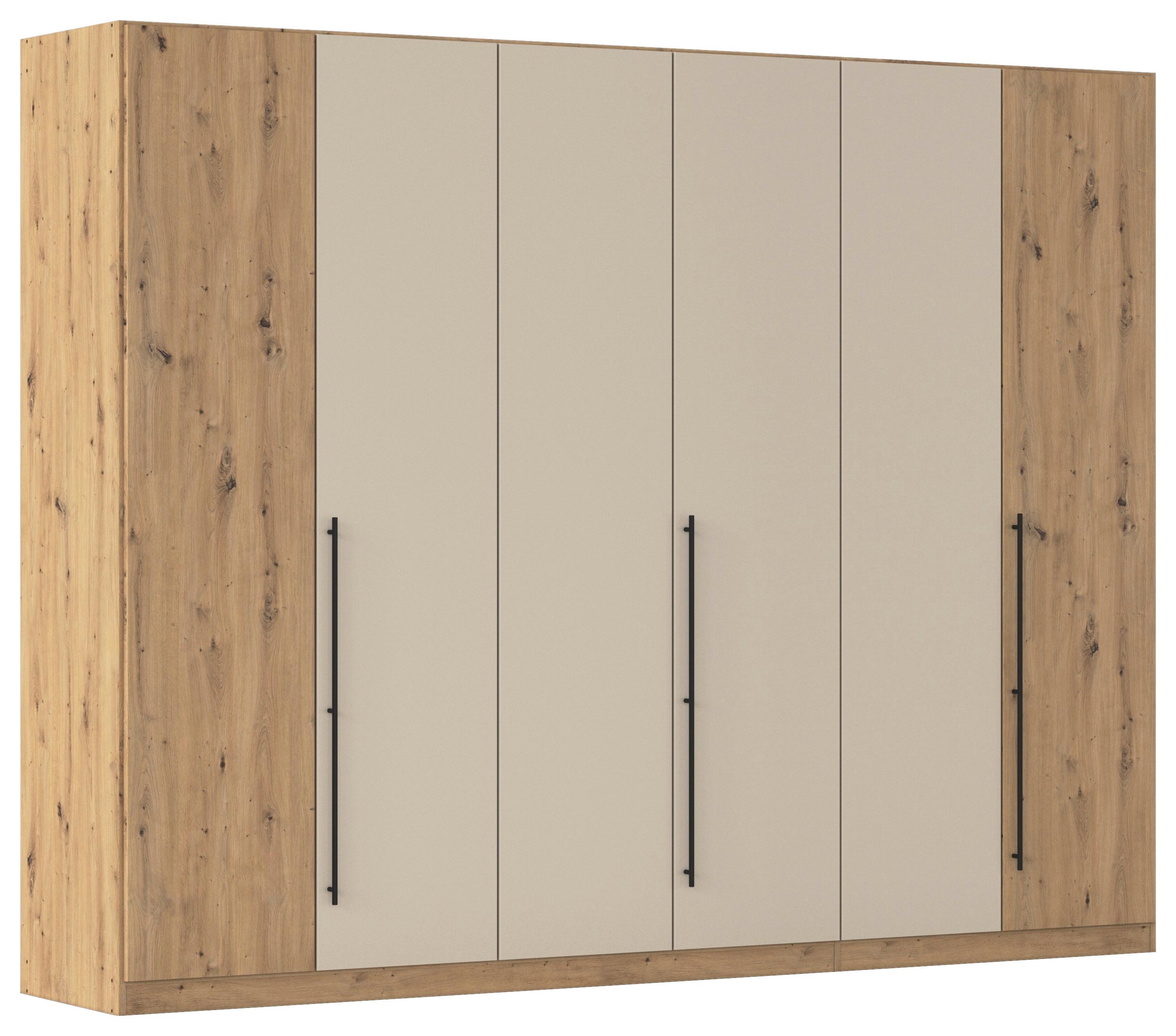 Kleiderschrank Safari Champagner/eiche Artisan - Champagner/Eiche Artisan, Konventionell, Holzwerkstoff (271/229/54cm) - Based