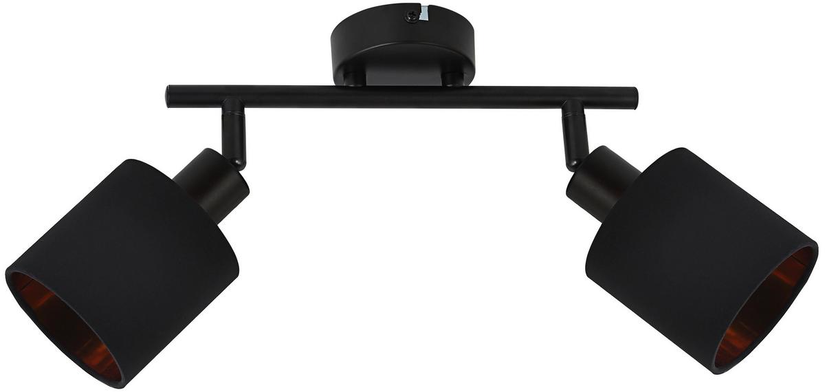 LAMPA REFLEKTOROWA GOLDI - czarny/kolor złoty, Modern, metal/tkanina (48/10/23cm) - Mömax