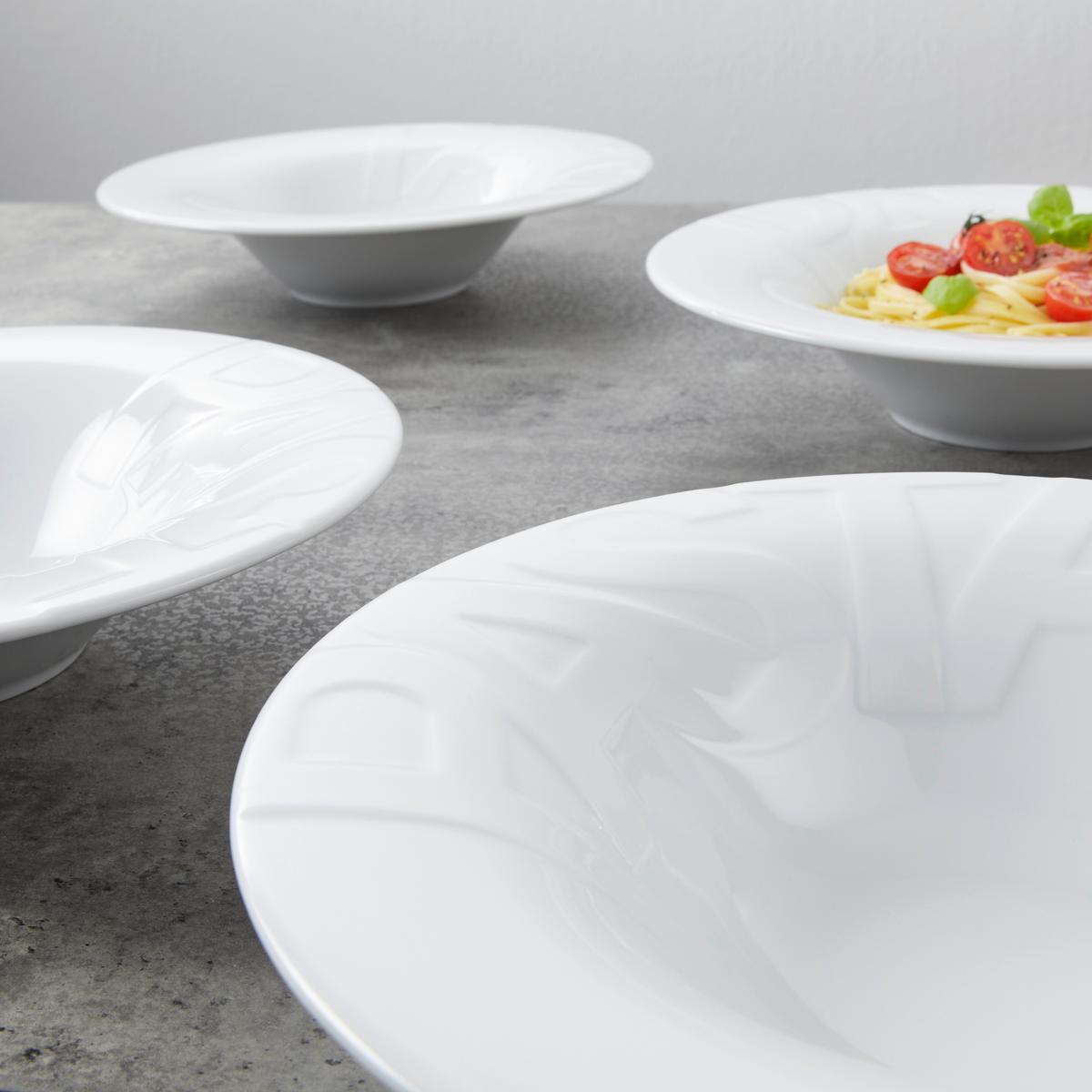 Set Krožnikov Za Testenine Gourmet, 4-Delni - bela, keramika (30cm) - Creatable