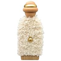 Weihnachtsfigur Luis Weiß/Naturfarben ca. 20,5cm - Naturfarben/Weiß, KONVENTIONELL, Holzwerkstoff/Textil (8/20,5/1,5cm) - Mömax