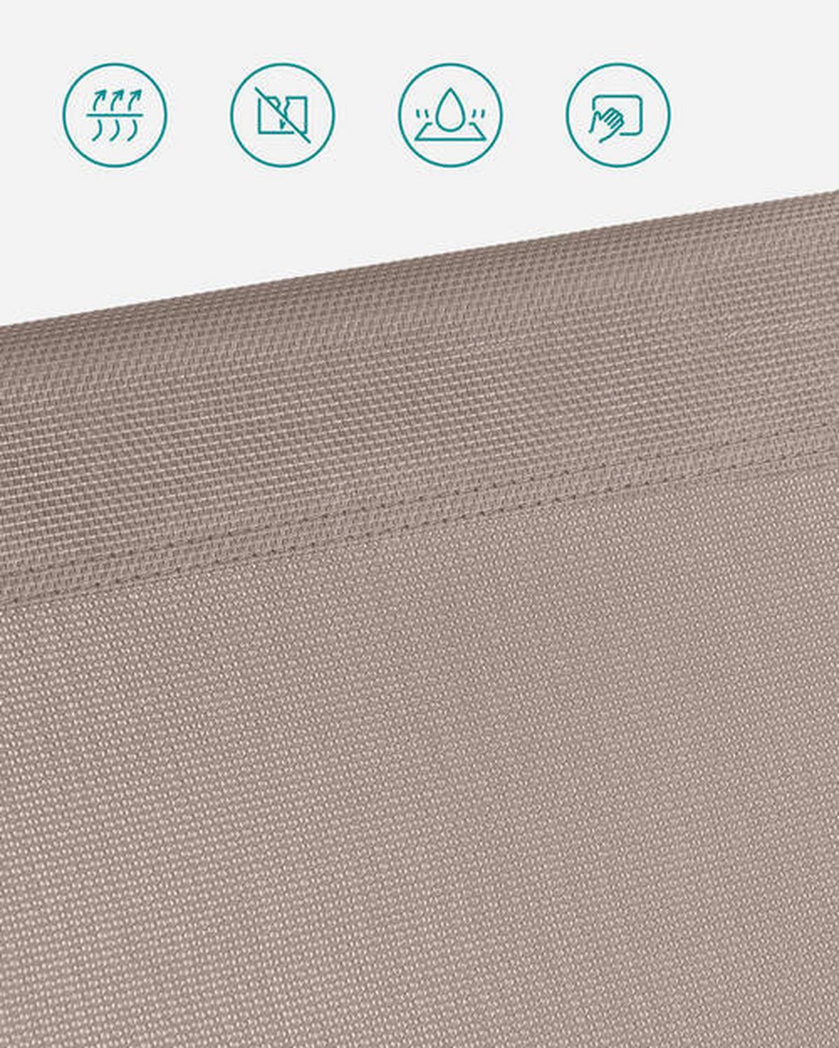 Sonnenliege Großer Liegesessel Taupe - Taupe, Basics, Textil/Metall (53/29,5/193cm) - Modante