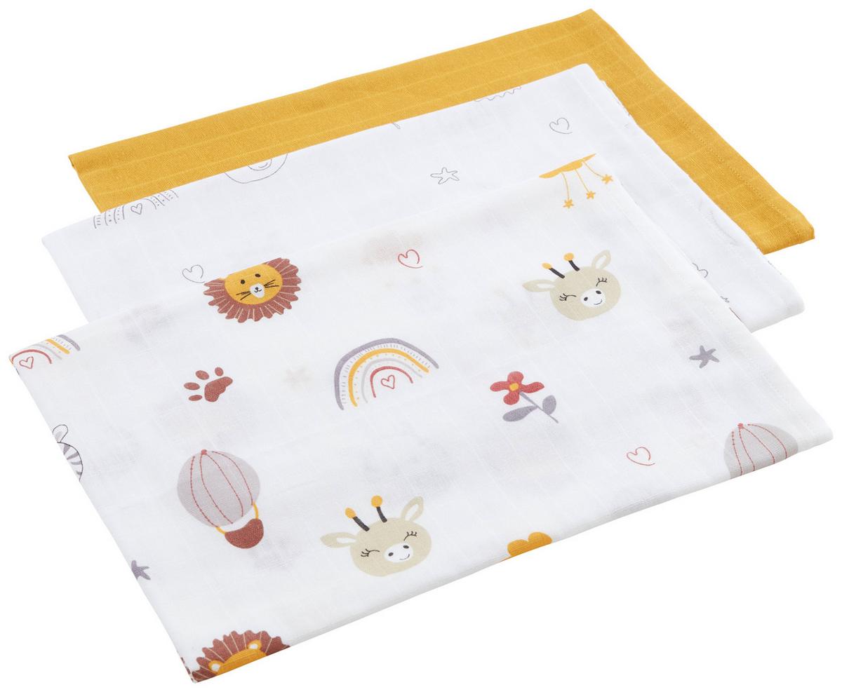 Scutec textil Lion - galben/alb, Konventionell, textil (80/80cm) - Modern Living