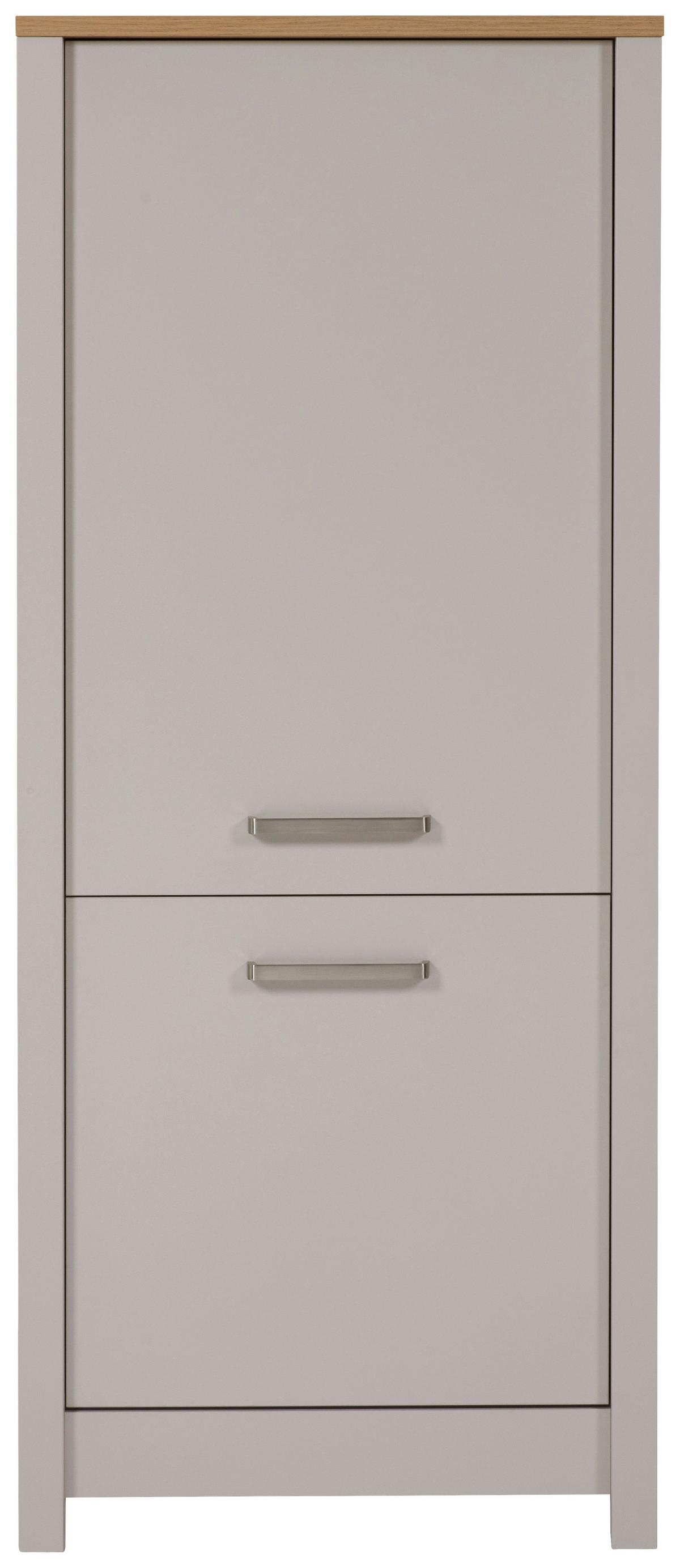 Geräteumbauschrank Sardegna Kaschmir/Eiche - Kaschmir/Silberfarben, ROMANTIK / LANDHAUS, Holzwerkstoff/Metall (70/167/60cm) - home24