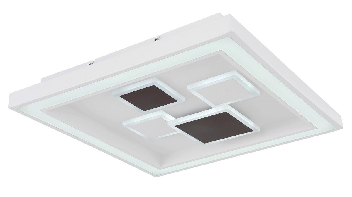 Stropna Led-svetilka Nolo, S Sijalko - bela/opal, Design, kovina/umetna masa (48/48/7cm) - Globo
