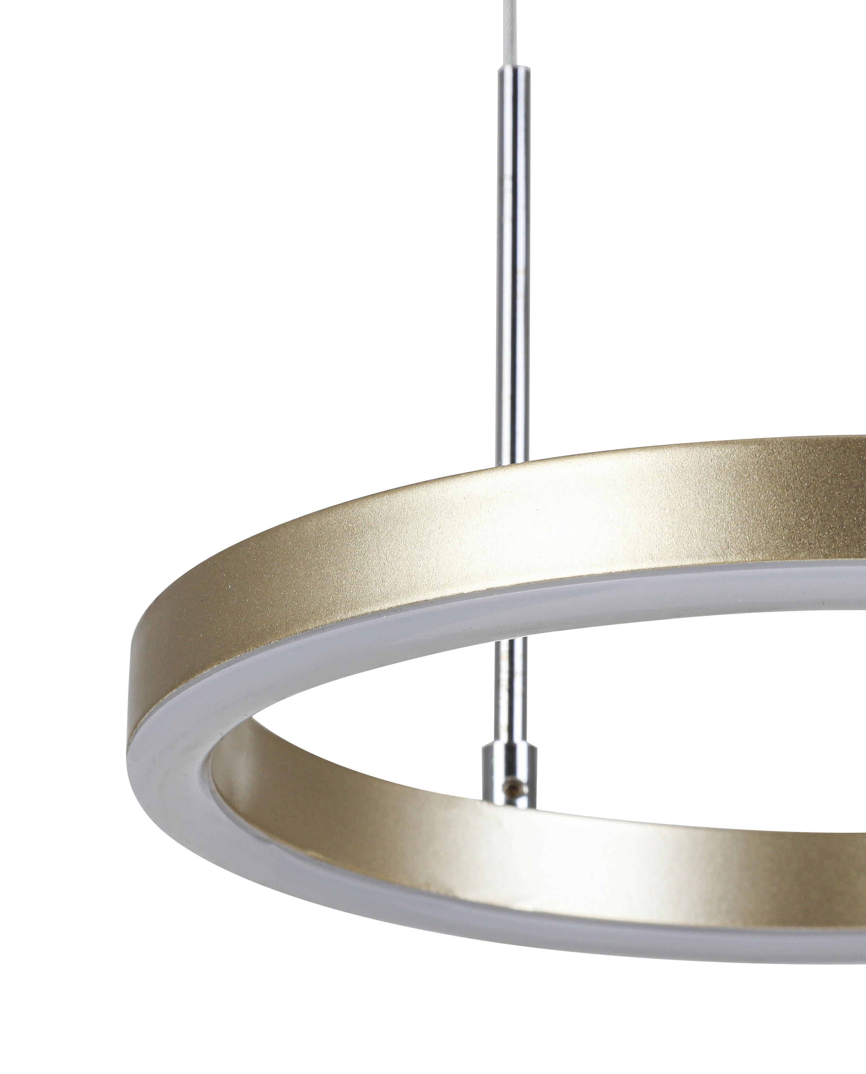 LED-HÄNGLAMPA STONI - champagne, Modern, metall/plast (42/42/150cm) - Mömax