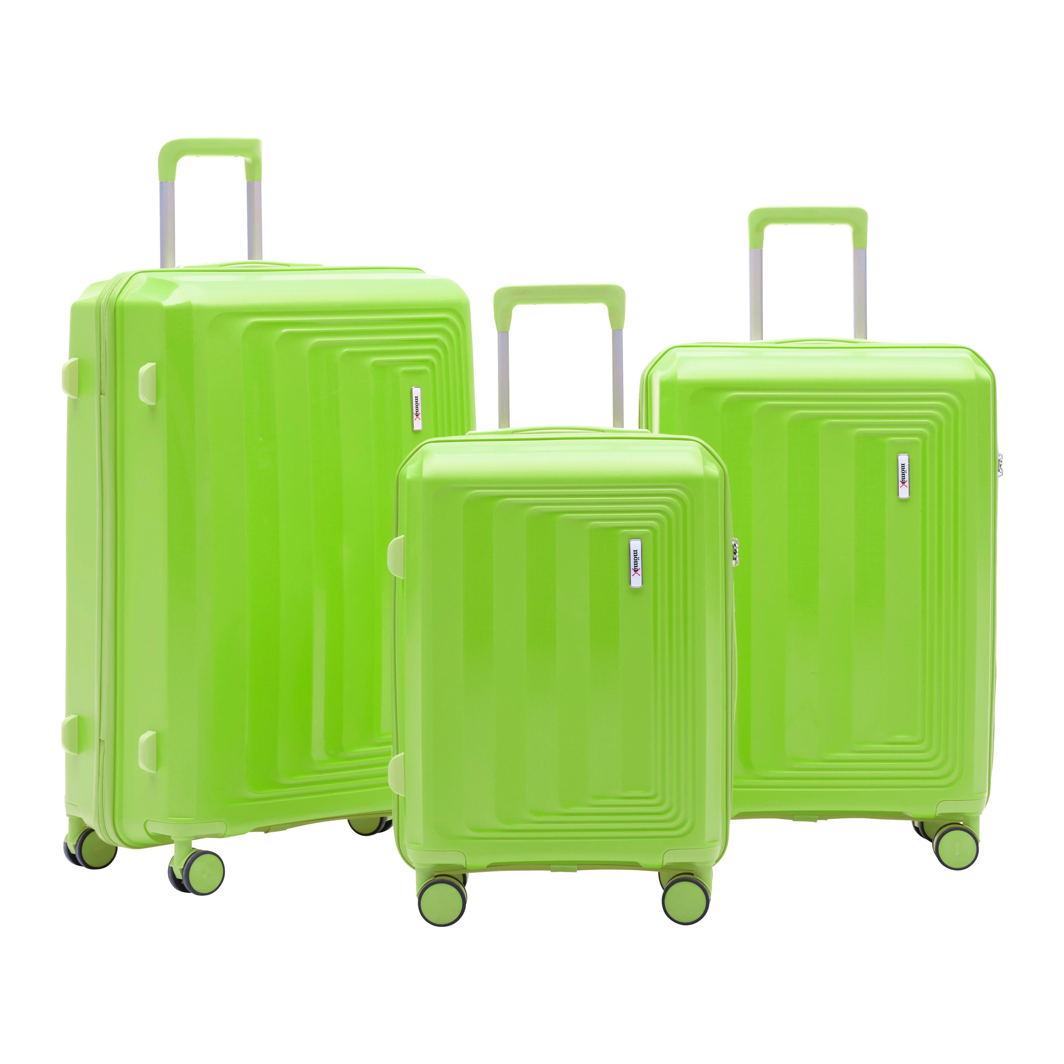 Reisekofferset Ibiza Grün 3-teilig - Grün, KONVENTIONELL, Kunststoff/Textil - Mömax
