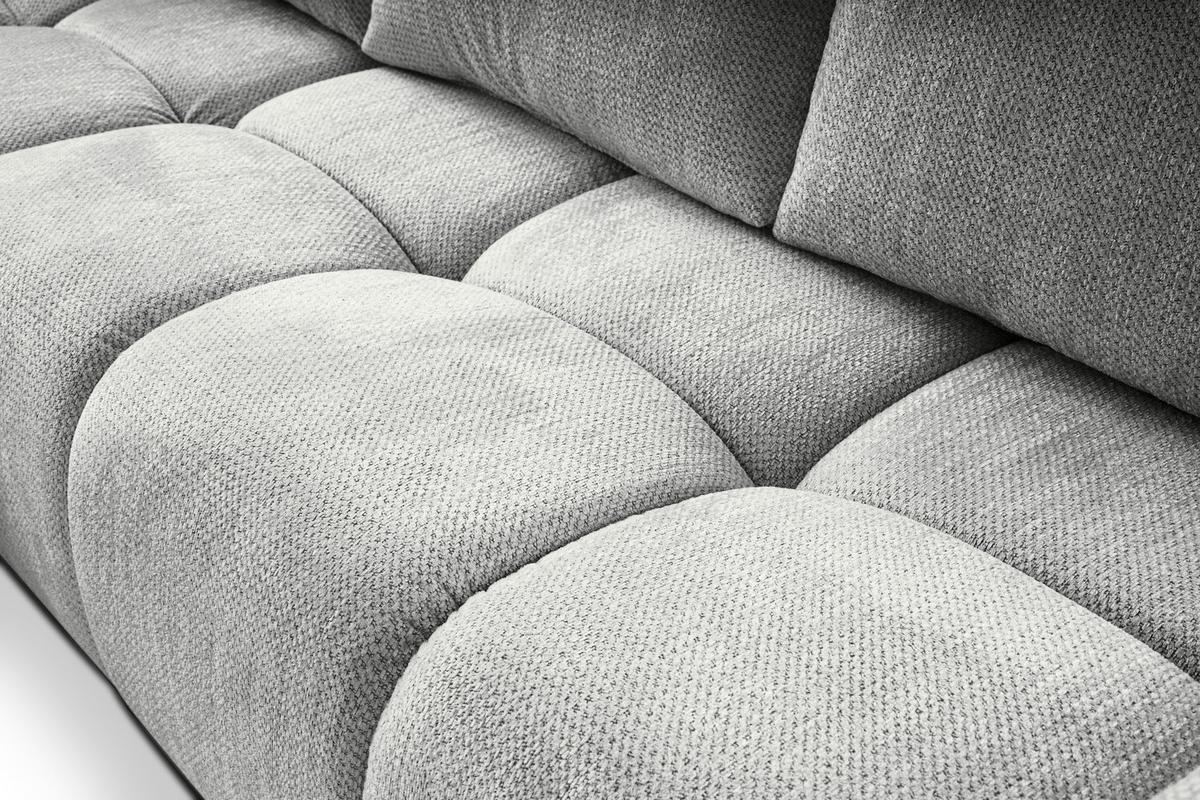 Kutna Garnitura Genova - svijetlo siva/crna, Basics, tekstil/metal (299/74-90/173cm) - Modern Living