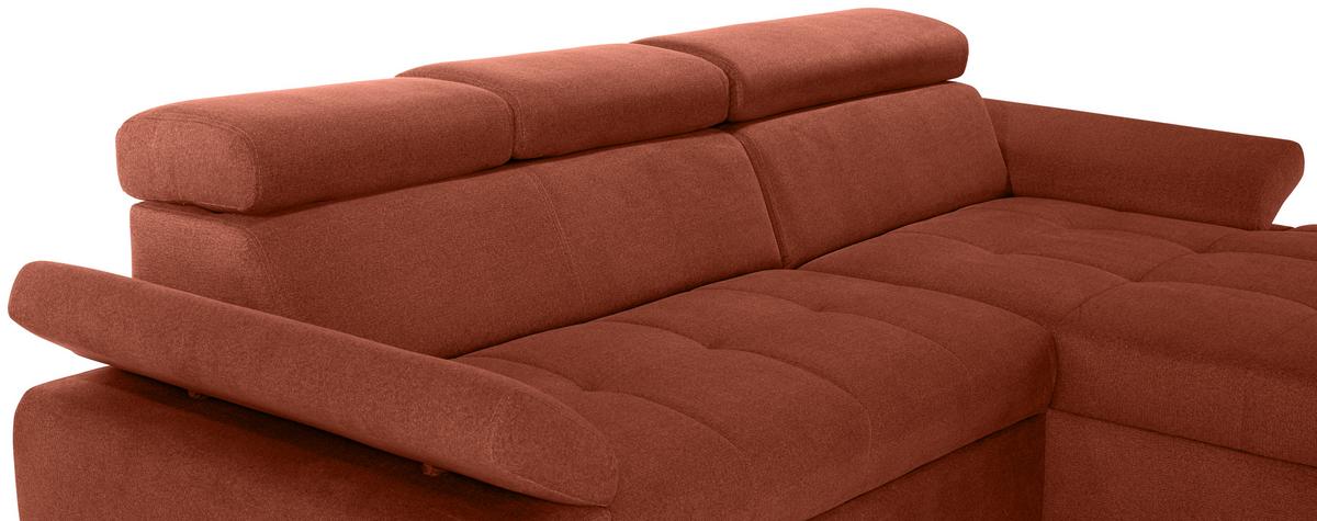 Kutna Garnitura Perry - boje hrđe/srebrne boje, Design, tekstil/drvo (292/183cm) - Modern Living