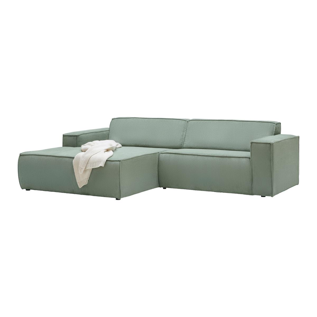 Sedežna Garnitura Loft - črna/svetlo zelena, Moderno, umetna masa/tekstil (172/75/265cm) - Mömax