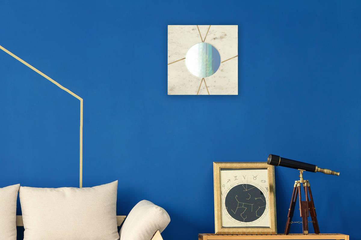 WANDSPIEGEL WANDSPIEGEL DEXTER 225 - Weiss, Trend, Glas/Holzwerkstoff (41/41/2cm) - Kayoom