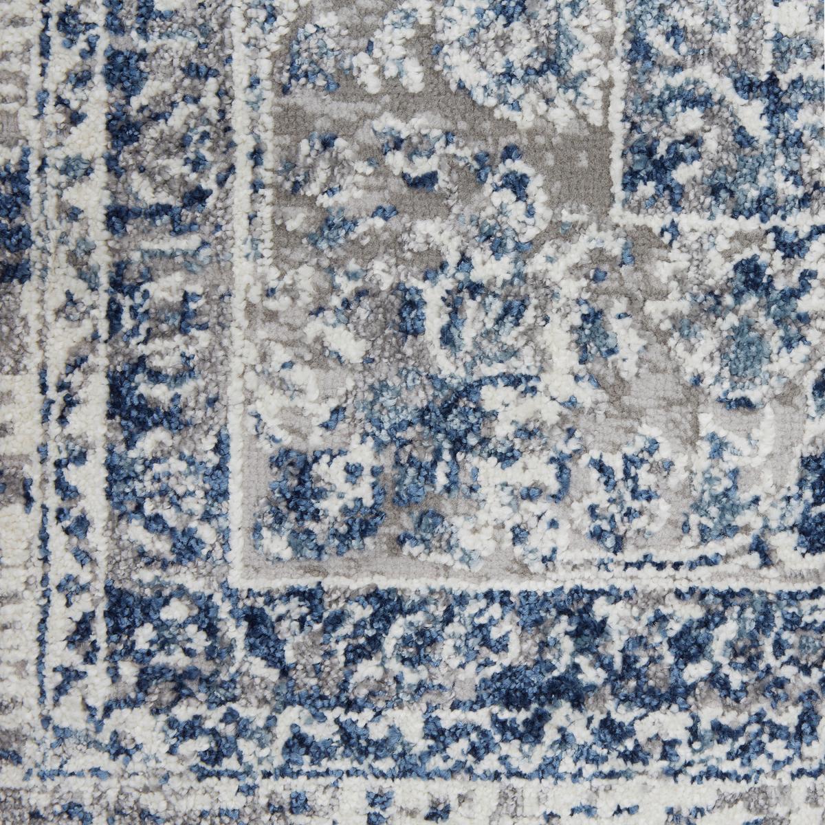 Webteppich Marcus 1 in Hellblau ca. 80x150cm - Creme/Hellblau, Textil (80/150cm) - Mömax