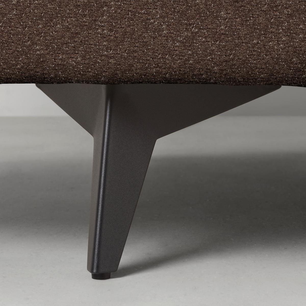Ecksofa Axel Braun - Schwarz/Braun, MODERN, Textil/Metall (291/87/250cm) - Mömax